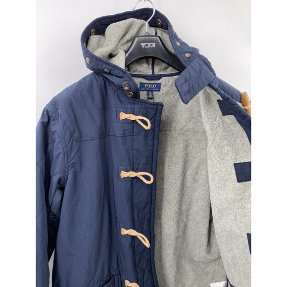 Polo Ralph Lauren Quilted Toggle Faux Shearling Linen Hooded Parka XL $648 (F3) - Picture 7 of 9